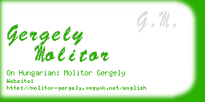 gergely molitor business card